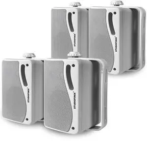 3.5'' Passive Outdoor Speakers Wired Waterproof,400W Premium Mountable Wall Mount Speakers with Superior Sound,All-Weather Durability,for Patio Marine Boat Garage Indoor(White 2 Pairs) 3.5'' Passive Outdoor Speakers Wired Waterproof,400W Premium Mountable Wall Mount Speakers with Superior Sound,All-Weather Durability,for Patio Marine Boat Garage Indoor(White 2 Pairs)