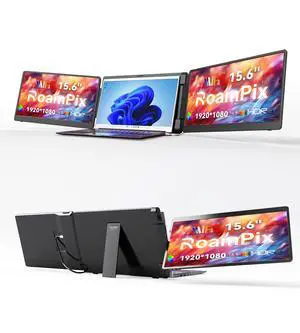 15.6" Laptop Screen Extender, 1080P FHD IPS Portable Monitor, Plug and Play, Triple Portable Laptop Monitor for 13-17" Laptops with USB-C/HDMI, for Wins/MacOS(M1//M2/M3Pro/Max) 15.6" Laptop Screen Extender, 1080P FHD IPS Portable Monitor, Plug and Play, Triple Portable Laptop Monitor for 13-17" Laptops with USB-C/HDMI, for Wins/MacOS(M1//M2/M3Pro/Max)