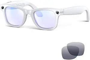 AI Smart Glasses for Men Women with Camera,8MP 2K HD Camera Glasses,AI Voice Control and Translation,Smart Anti-Blue Light Glasses with Bluetooth Call,IP67 Waterproof for Driving,Outdoor,+2 Lenses AI Smart Glasses for Men Women with Camera,8MP 2K HD Camera Glasses,AI Voice Control and Translation,Smart Anti-Blue Light Glasses with Bluetooth Call,IP67 Waterproof for Driving,Outdoor,+2 Lenses