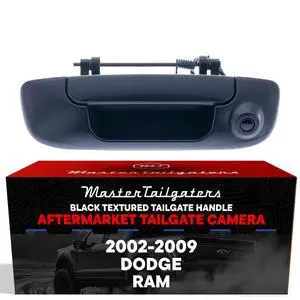 Black Tailgate Handle with Backup Camera Replacement for Dodge Ram 1500, 2500, 3500 (2002-2009) | IP68 Waterproof | Parking Grid Lines Available | Easy to Install Black Tailgate Handle with Backup Camera Replacement for Dodge Ram 1500, 2500, 3500 (2002-2009) | IP68 Waterproof | Parking Grid Lines Available | Easy to Install