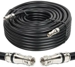 RG11 Coaxial Cable 100ft,Low Loss 14AWG RG11 Coax Cable 75ohm with F Type Connector High Definition for CATV,Satellite Dish,VHF/UHF,Radio,TV Antennas RG11 Coaxial Cable 100ft,Low Loss 14AWG RG11 Coax Cable 75ohm with F Type Connector High Definition for CATV,Satellite Dish,VHF/UHF,Radio,TV Antennas