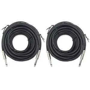 2 Pack 100ft 1/4 Inch to 1/4 Inch Male Speaker Cable, 100 feet 6.35mm Stereo Audio Connection Cord, 12 Gauge AWG Wires 2 Pack 100ft 1/4 Inch to 1/4 Inch Male Speaker Cable, 100 feet 6.35mm Stereo Audio Connection Cord, 12 Gauge AWG Wires