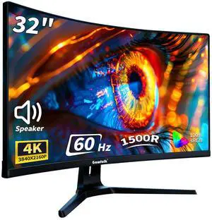 32 Inch 4K Curved Monitor 60Hz, UHD 3840x2160 PC Monitor with Built-in Speakers, 1500R Computer Screen, FreeSync, Flicker-Free, HDMI/DP, Wall Mountable for Home Office, Gaming, Entertainment 32 Inch 4K Curved Monitor 60Hz, UHD 3840x2160 PC Monitor with Built-in Speakers, 1500R Computer Screen, FreeSync, Flicker-Free, HDMI/DP, Wall Mountable for Home Office, Gaming, Entertainment