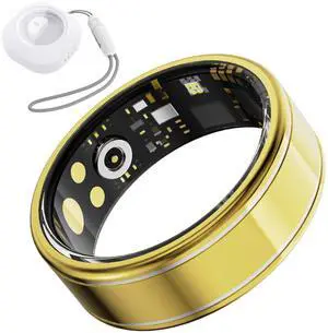 Smart Ring Health Tracker, Fitness Tracker Ring for Women Men, Monitoring of Pedometer, SpO2, Sleep Quality, Heart Rate, No Subscription Fee, Sport Rings for iOS & Android (Gold 12) Smart Ring Health Tracker, Fitness Tracker Ring for Women Men, Monitoring of Pedometer, SpO2, Sleep Quality, Heart Rate, No Subscription Fee, Sport Rings for iOS & Android (Gold 12)