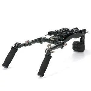 Lightweight Shoulder Rig | Foldable | Aviation Grade Aluminum Alloy | Dual Quick Release | 15mm Rod Mount/NATO Rail Adapter | Compatible with Manfrotto/Arca | TA-LSR-B Lightweight Shoulder Rig | Foldable | Aviation Grade Aluminum Alloy | Dual Quick Release | 15mm Rod Mount/NATO Rail Adapter | Compatible with Manfrotto/Arca | TA-LSR-B