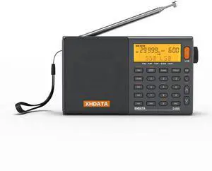 D808 Portable AM FM SW LW Air Band Radio SSB RDS Multi Band Radio Speaker with LCD Display Alarm Clock External Antenna (Grey) D808 Portable AM FM SW LW Air Band Radio SSB RDS Multi Band Radio Speaker with LCD Display Alarm Clock External Antenna (Grey)