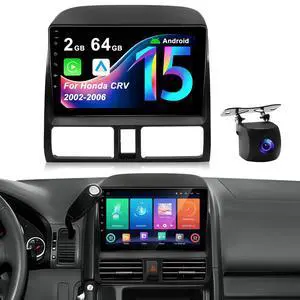 Car Radio Stereo for Honda CRV 2002-2006: Upgrade Android 15 64GB 9" 1280 * 720 Touchscreen Head Unit - Wireless CarPlay & Android Auto Bluetooth WiFi GPS MirrorLink FM 36EQ SWC 1080P Backup Camera Car Radio Stereo for Honda CRV 2002-2006: Upgrade Android 15 64GB 9" 1280 * 720 Touchscreen Head Unit - Wireless CarPlay & Android Auto Bluetooth WiFi GPS MirrorLink FM 36EQ SWC 1080P Backup Camera