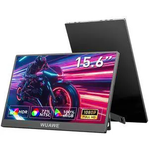 Portable Monitor 15.6 Inch, 72% NTSC 100% sRGB USB C HDMI Travel Monitor for Laptop with Built-in Stand, HDR Freesync Low Blue Light for PC Mac Phone PS5 Switch Portable Monitor 15.6 Inch, 72% NTSC 100% sRGB USB C HDMI Travel Monitor for Laptop with Built-in Stand, HDR Freesync Low Blue Light for PC Mac Phone PS5 Switch