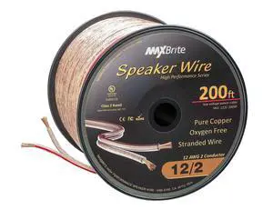 200 ft. Spool High Performance 12 Gauge Speaker Wire, Oxygen Free Pure Copper - UL Listed Class 2 200 ft. Spool High Performance 12 Gauge Speaker Wire, Oxygen Free Pure Copper - UL Listed Class 2