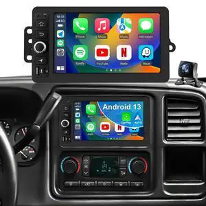 Upgrade Radio For Chevrolet Chevy Silverado 1500 2003-2006, Yukon Tahoe GMC Sierra 1500 2003-2006, Savana 2003-2007, 7"HD Touchscreen Car Stereo Carplay Android Auto Fast Charging Camera 5GWifi GPS FM Upgrade Radio For Chevrolet Chevy Silverado 1500 2003-2006, Yukon Tahoe GMC Sierra 1500 2003-2006, Savana 2003-2007, 7"HD Touchscreen Car Stereo Carplay Android Auto Fast Charging Camera 5GWifi GPS FM