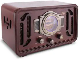 Retro Wireless Bluetooth Radio Speaker - Classic Vintage Style Audio Sound Receiver System w/Built-in Stereo Speakers, USB, SD Card Slot, AUX, RCA, MP3, AM/FM Tuner - PUNP34BT Retro Wireless Bluetooth Radio Speaker - Classic Vintage Style Audio Sound Receiver System w/Built-in Stereo Speakers, USB, SD Card Slot, AUX, RCA, MP3, AM/FM Tuner - PUNP34BT