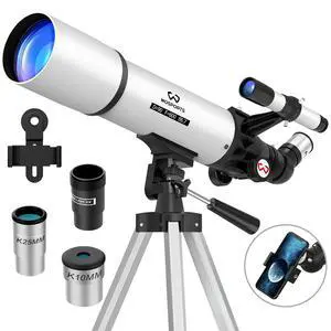 Telescope for Adults High Powered, 90mm Aperture 600mm Astronomy Portable Professional Refractor Telescope for Beginners, Magnification 180X, with Adjustable Tripod, Phone Adapter, Carry Bag Telescope for Adults High Powered, 90mm Aperture 600mm Astronomy Portable Professional Refractor Telescope for Beginners, Magnification 180X, with Adjustable Tripod, Phone Adapter, Carry Bag
