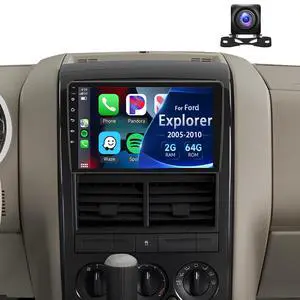 2+64G- for Ford Explorer 2005-2010 Car Radio with Wireless Carplay/Android Auto,Android Car Stereo 10.1 Inch Touch Screen GPS Navigation WiFi Bluetooth FM/RDS Mirror Link SWC Backup Camera 2+64G- for Ford Explorer 2005-2010 Car Radio with Wireless Carplay/Android Auto,Android Car Stereo 10.1 Inch Touch Screen GPS Navigation WiFi Bluetooth FM/RDS Mirror Link SWC Backup Camera
