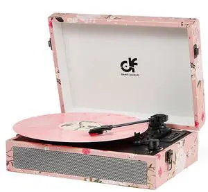 Vinyl Record Player Bluetooth with Built-in Speakers, Vintage Portable Suitcase Turntable 3-Speed with USB Recording Headphone/RCA/AUX Jack for Muisc Record Player Pink Floral Vinyl Record Player Bluetooth with Built-in Speakers, Vintage Portable Suitcase Turntable 3-Speed with USB Recording Headphone/RCA/AUX Jack for Muisc Record Player Pink Floral