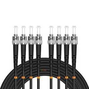 100ft 30Meters ST to ST Outdoor Armored 4 Core 9/125 SM Fiber Optic Cable Jumper Optical Patch Cord Singlemode ST-ST 100ft 30Meters ST to ST Outdoor Armored 4 Core 9/125 SM Fiber Optic Cable Jumper Optical Patch Cord Singlemode ST-ST