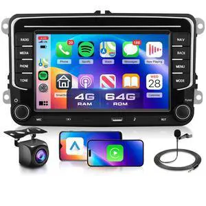 4G+64G Car Radio Stereo for VW Jetta Tiguan Golf Passat MK5 MK6 Seat, 7inch IPS Touch Screen/USB Type-C/Android 15/Wireless CarPlay/Android Auto/DSP/GPS/WiFi/5.0Bluetooth/FM/SWC/AHD Backup Camera 4G+64G Car Radio Stereo for VW Jetta Tiguan Golf Passat MK5 MK6 Seat, 7inch IPS Touch Screen/USB Type-C/Android 15/Wireless CarPlay/Android Auto/DSP/GPS/WiFi/5.0Bluetooth/FM/SWC/AHD Backup Camera