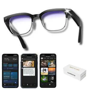 AI Smart Camera Glasses with Blue Light Lenses, 8MP Hands-Free POV Photo & Video Recording, Object Recognition & Translation, Open-Ear Bluetooth Audio & Calls, IP65 for Daily Wear AI Smart Camera Glasses with Blue Light Lenses, 8MP Hands-Free POV Photo & Video Recording, Object Recognition & Translation, Open-Ear Bluetooth Audio & Calls, IP65 for Daily Wear