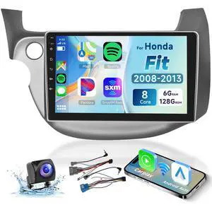 8 CORE 6G+128G Car Radio for Honda Fit 2008-2013 with Wireless CarPlay/Android Auto, 10.1 1280 * 720P IPS Touch Screen Stereo Android 13 GPS WiFi Bluetooth DSP SWC + HD Backup Camera 8 CORE 6G+128G Car Radio for Honda Fit 2008-2013 with Wireless CarPlay/Android Auto, 10.1 1280 * 720P IPS Touch Screen Stereo Android 13 GPS WiFi Bluetooth DSP SWC + HD Backup Camera