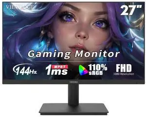 27 Inch Gaming Monitor 1080p 144hz, 1ms IPS FHD Computer Monitor with 110% sRGB, Bluelight Filter, HDMI & VGA Port, Support Wall Mount 27 Inch Gaming Monitor 1080p 144hz, 1ms IPS FHD Computer Monitor with 110% sRGB, Bluelight Filter, HDMI & VGA Port, Support Wall Mount