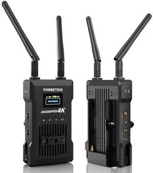 Wireless HD Transmitter and Receiver 4K 1080P, Wireless Video Transmission System with Loop Out,1000FT Los Range,0.06s Delay,for Streaming from DSLR,Laptop,Setop Box to TV/Projector JM300PRO Wireless HD Transmitter and Receiver 4K 1080P, Wireless Video Transmission System with Loop Out,1000FT Los Range,0.06s Delay,for Streaming from DSLR,Laptop,Setop Box to TV/Projector JM300PRO