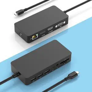 Surface Thunderbolt 4 Dock Triple Displays, 11 in 1 Surface USB4 Dock Docking Station with 4K HDMI+DP+VGA for Surface Pro 12/11/10/9/8/X/7+/7, Laptop 7/6/5/4/3, Laptop Studio 2/1, Go 4/3/2/1 Surface Thunderbolt 4 Dock Triple Displays, 11 in 1 Surface USB4 Dock Docking Station with 4K HDMI+DP+VGA for Surface Pro 12/11/10/9/8/X/7+/7, Laptop 7/6/5/4/3, Laptop Studio 2/1, Go 4/3/2/1