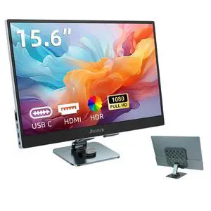 15.6 Inch Portable Monitor, FHD 1080P IPS 100% sRGB Full Function USB-C Ultra Slim Metal Bezel External Travel Screen with Stand & Carry Bag for Laptop Mac PC Phone PS4 PS5 Xbox Switch 15.6 Inch Portable Monitor, FHD 1080P IPS 100% sRGB Full Function USB-C Ultra Slim Metal Bezel External Travel Screen with Stand & Carry Bag for Laptop Mac PC Phone PS4 PS5 Xbox Switch