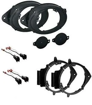 2 Pair 6" 6.5" 6.75" (or 6x9 Front) Car Speaker + Tweeter Install Mount Bracket Plates with Wire Connectors- Made for Some Chevrolet GMC GM: 2015-2024 Silverado, Sierra, Tahoe, Suburban, Yukon Etc 2 Pair 6" 6.5" 6.75" (or 6x9 Front) Car Speaker + Tweeter Install Mount Bracket Plates with Wire Connectors- Made for Some Chevrolet GMC GM: 2015-2024 Silverado, Sierra, Tahoe, Suburban, Yukon Etc