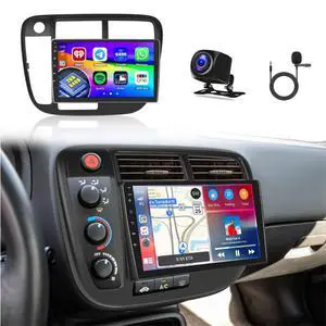 5Ghz WiFi 2G+64G Android 15 Car Radio for Honda Civic 1996-2001 Car Stereo with Wireless CarPlay Android Auto, 9 Inch HD Touchscreen with GPS Bluetooth5.0 FM/RDS SWC USB Backup Camera MIC 5Ghz WiFi 2G+64G Android 15 Car Radio for Honda Civic 1996-2001 Car Stereo with Wireless CarPlay Android Auto, 9 Inch HD Touchscreen with GPS Bluetooth5.0 FM/RDS SWC USB Backup Camera MIC