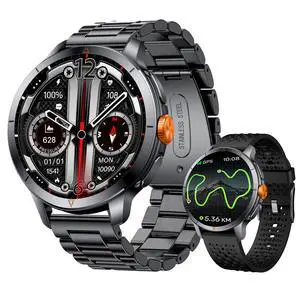 Rugged Smart Watch for Men with Built-in GPS, 1.6" AMOLED, 5ATM Waterproof Tactical Watch with Altimeter Barometer Compass, Bluetooth Calls, Outdoor Fitness Tracker for Android & iPhone - Black Rugged Smart Watch for Men with Built-in GPS, 1.6" AMOLED, 5ATM Waterproof Tactical Watch with Altimeter Barometer Compass, Bluetooth Calls, Outdoor Fitness Tracker for Android & iPhone - Black