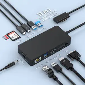 New MS Surface Dock 2, 11-in-1 Surface Pro Docking Station 4K@60HZ HDMI+VGA, Surface Docking Station for Surface Pro 11/10/9/8/X/7/6/5/4/3, Surface Laptop 6/5/4/3/2/1, Laptop Go 3/2/1, Book New MS Surface Dock 2, 11-in-1 Surface Pro Docking Station 4K@60HZ HDMI+VGA, Surface Docking Station for Surface Pro 11/10/9/8/X/7/6/5/4/3, Surface Laptop 6/5/4/3/2/1, Laptop Go 3/2/1, Book