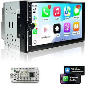 Double Din Car Stereo, 7" QLED Touchscreen 1280×720, 2GB RAM 64GB ROM, Wireless CarPlay & Android Auto, Android 9 Quad-Core, Built-in GPS, Bluetooth 5.4, 5G WiFi, Backup Camera Support Double Din Car Stereo, 7" QLED Touchscreen 1280×720, 2GB RAM 64GB ROM, Wireless CarPlay & Android Auto, Android 9 Quad-Core, Built-in GPS, Bluetooth 5.4, 5G WiFi, Backup Camera Support
