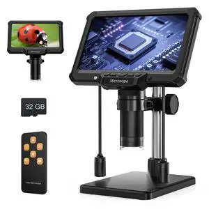Digital Microscope for Adults Kids, 7inch Screen Coin Magnifier Microscopes for Error Coins PCB, Bugs, STEM Learning, Soldering Electronics Microscopes Camera Digital Microscope for Adults Kids, 7inch Screen Coin Magnifier Microscopes for Error Coins PCB, Bugs, STEM Learning, Soldering Electronics Microscopes Camera