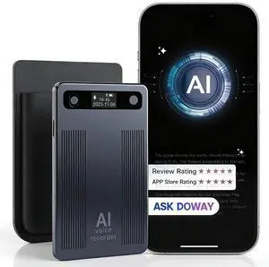 AI Voice Recorder, Transcribe & Summarize with AI, App Control, Supports 120+ Languages for Lectures, 64GB Memory, Audio Recorder for Lectures, Meetings, Calls,Blue AI Voice Recorder, Transcribe & Summarize with AI, App Control, Supports 120+ Languages for Lectures, 64GB Memory, Audio Recorder for Lectures, Meetings, Calls,Blue