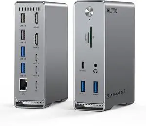MacBook Pro Docking Station, 14-in-2 Dual USB C Docking Station Dual Monitor for MacBook Pro (Not M1/ M2) MacBook Air Dock with Dual 4K HDMI 60Hz, 10Gbps USB, RJ45, Audio, SD/TF Slots, 87W PD MacBook Pro Docking Station, 14-in-2 Dual USB C Docking Station Dual Monitor for MacBook Pro (Not M1/ M2) MacBook Air Dock with Dual 4K HDMI 60Hz, 10Gbps USB, RJ45, Audio, SD/TF Slots, 87W PD