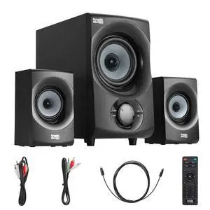 Bluetooth 2.1 Speaker System 2.1-Channel Home Theater Speaker System, with Optical/Aux/USB/SD Inputs Black (AA2172) Bluetooth 2.1 Speaker System 2.1-Channel Home Theater Speaker System, with Optical/Aux/USB/SD Inputs Black (AA2172)
