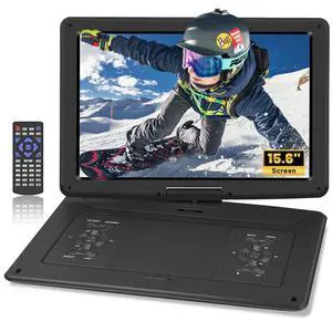 17.9" Portable DVD Player with 15.6" Large Screen, 6Hrs Play, Black | SYNC TV/USB/SD Card, DVD Player Portable with Dual Speakers, Last Memory, Play All Discs Format Except Blu-ray 17.9" Portable DVD Player with 15.6" Large Screen, 6Hrs Play, Black | SYNC TV/USB/SD Card, DVD Player Portable with Dual Speakers, Last Memory, Play All Discs Format Except Blu-ray
