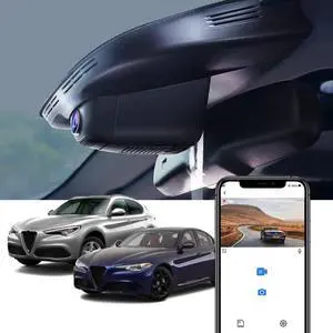 4K Dash Cam Adapts for Alfa Romeo Giulia & Stelvio 2017-2024, Integrated OEM Look, UHD 2160P Video, Built-in WiFi & APP, Loop Recording, Parking Mode, Gravity Sensor, Easy to Set, 64GB Card 4K Dash Cam Adapts for Alfa Romeo Giulia & Stelvio 2017-2024, Integrated OEM Look, UHD 2160P Video, Built-in WiFi & APP, Loop Recording, Parking Mode, Gravity Sensor, Easy to Set, 64GB Card