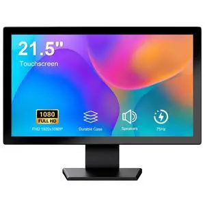 Touch Screen Monitor 21.5 Inch FHD 1920x1080P Industrial PC Display, HDMI VGA Touchscreen Computer Monitor for Laptop PS4 Xbox, 75Hz Desktop Touch Display, Black Touch Screen Monitor 21.5 Inch FHD 1920x1080P Industrial PC Display, HDMI VGA Touchscreen Computer Monitor for Laptop PS4 Xbox, 75Hz Desktop Touch Display, Black