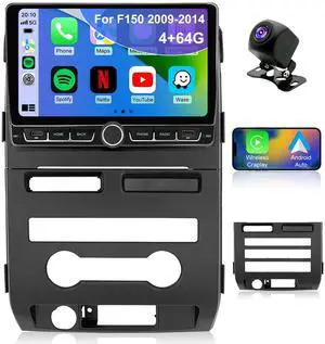 4+64G Car Radio for Ford F150 F-150 2009 2010 2011 2012 2013 2014, IPS Touch Screen Wireless CarPlay & Android Auto Stereo, 5G WiFi Bluetooth FM GPS DSP SWC Backup Camera, Type C Fast Charging 4+64G Car Radio for Ford F150 F-150 2009 2010 2011 2012 2013 2014, IPS Touch Screen Wireless CarPlay & Android Auto Stereo, 5G WiFi Bluetooth FM GPS DSP SWC Backup Camera, Type C Fast Charging