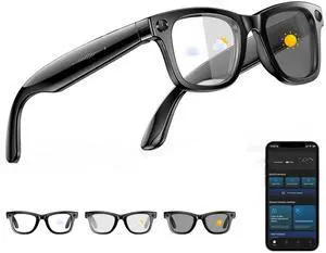 AI Smart Glasses with Camera, 8MP HD Camera Glasses for Men Women | 1080P Video Glasses, Real-Time Translation, Object Recognition, Photochromic Lenses, IP65 Waterproof, Travel, Work, Vlog AI Smart Glasses with Camera, 8MP HD Camera Glasses for Men Women | 1080P Video Glasses, Real-Time Translation, Object Recognition, Photochromic Lenses, IP65 Waterproof, Travel, Work, Vlog