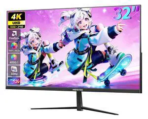 32 Inch 4K UHD Monitor, Computer Monitor, 4000:1 Contrast Display | 3840×2160 UHD Resolution, VA Panel, 100% sRGB, AMD FreeSync, 60Hz, HDMI 2.0 & DisplayPort 1.4, VESA 100x100mm 32 Inch 4K UHD Monitor, Computer Monitor, 4000:1 Contrast Display | 3840×2160 UHD Resolution, VA Panel, 100% sRGB, AMD FreeSync, 60Hz, HDMI 2.0 & DisplayPort 1.4, VESA 100x100mm