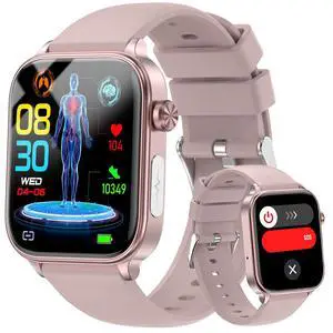 Smart Watch for Men Women (Answer/Make Calls), 1.96" HD Screen Fitness Watch with Blood Pressure/Heart Rate/Sleep/Body Temperature/Stress Monitor, SOS Button, IP68 Waterproof (Pink) Smart Watch for Men Women (Answer/Make Calls), 1.96" HD Screen Fitness Watch with Blood Pressure/Heart Rate/Sleep/Body Temperature/Stress Monitor, SOS Button, IP68 Waterproof (Pink)