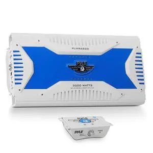 Hydra Marine Amplifier - Upgraded Elite Series 3000 Watt 8 Channel Bridgeable Amp Tri-Mode Configurable, Waterproof, MOSFET Power Supply, GAIN Level Controls and RCA Stereo Input - PLMRA820 Hydra Marine Amplifier - Upgraded Elite Series 3000 Watt 8 Channel Bridgeable Amp Tri-Mode Configurable, Waterproof, MOSFET Power Supply, GAIN Level Controls and RCA Stereo Input - PLMRA820