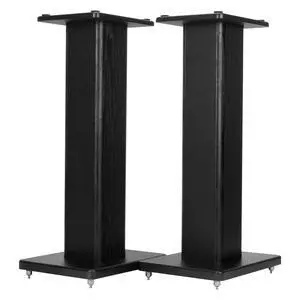 24 Inch Speaker Stands Wood Grain Universal Floor Speaker Stands Pair Heavy Duty Surround Sound Speaker Monitor Stand for Home Theater with Sand Filling Tuning Function - Black 24 Inch Speaker Stands Wood Grain Universal Floor Speaker Stands Pair Heavy Duty Surround Sound Speaker Monitor Stand for Home Theater with Sand Filling Tuning Function - Black