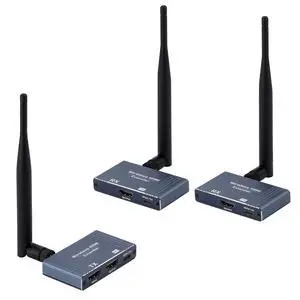 Wireless HDMI Transmitter and 2 Receivers with Loop Out, 5.8GHz Wireless HDMI Extender 165Ft/ 50M Up to 1080P@60hz Video Resolution, Support laptops, Blu-ray Player, DVD, Digital Video Cameras etc Wireless HDMI Transmitter and 2 Receivers with Loop Out, 5.8GHz Wireless HDMI Extender 165Ft/ 50M Up to 1080P@60hz Video Resolution, Support laptops, Blu-ray Player, DVD, Digital Video Cameras etc