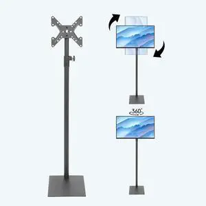 Floor TV Stand with VESA Mount, Extra Tall Monitor Stand with Steel Flat Base, Universal Pole for 14 to 43 Inch Television Screen, Freestanding Height Adjustable Stand for Corner, Office, Home Floor TV Stand with VESA Mount, Extra Tall Monitor Stand with Steel Flat Base, Universal Pole for 14 to 43 Inch Television Screen, Freestanding Height Adjustable Stand for Corner, Office, Home