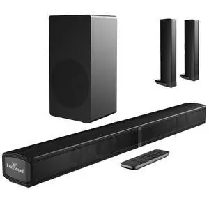 4.1 Soundbar with Subwoofer, Surround Sound System for TV | 160W, 32 inch detachable surround system with wired subwoofer, 3 EQ modes, Bluetooth 5.3, HDMI ARC, Optical, AUX & USB 4.1 Soundbar with Subwoofer, Surround Sound System for TV | 160W, 32 inch detachable surround system with wired subwoofer, 3 EQ modes, Bluetooth 5.3, HDMI ARC, Optical, AUX & USB