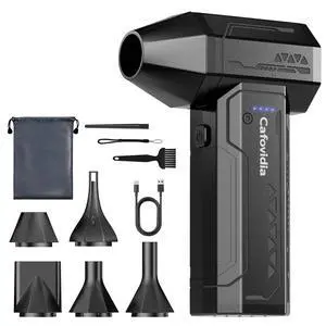 Electric Air Duster- 3 Times The Standard Wind Power, 300000RPM 10000mAh Compressed Air Duster, Brushless Motor, 4-Gear Adjustable, Rechargeable Mini Air Blower for PC, Home, Outdoor, Car Electric Air Duster- 3 Times The Standard Wind Power, 300000RPM 10000mAh Compressed Air Duster, Brushless Motor, 4-Gear Adjustable, Rechargeable Mini Air Blower for PC, Home, Outdoor, Car