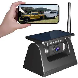 WiFi Magnetic Solar Wireless Backup Camera, 10000mAh Rechargeable 1080P Rear View Camera for Truck RV Trailer Camper Car, Night Vision IP67 Waterproof, App for Phone iOS Android WiFi Magnetic Solar Wireless Backup Camera, 10000mAh Rechargeable 1080P Rear View Camera for Truck RV Trailer Camper Car, Night Vision IP67 Waterproof, App for Phone iOS Android