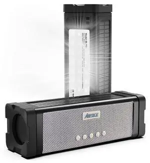 Solar Bluetooth Speaker,IPX7 Waterproof Portable 20W Rich Bass,with 27 LED Lights, 5000mAh Battery,Mic,TF Card,for Outdoor Shower Home-Black Solar Bluetooth Speaker,IPX7 Waterproof Portable 20W Rich Bass,with 27 LED Lights, 5000mAh Battery,Mic,TF Card,for Outdoor Shower Home-Black